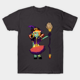 witch with a broom T-Shirt